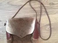 Новая  оригинальная женская сумочка с мехом.Ручная работа