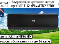 Внутренний блок сплит-системы серии MULTI GAMMA ATTICA NERO RCI-ANF09