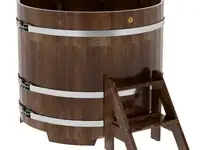 Купель для бани из сращенной лиственницы круглая d = 1,17 м