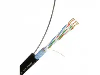 Кабель UUTP Cat 5e PE 2x2x0.52  трос, уличный