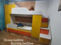 Детская мебель. Двухъярусная кровать. Шкафы и комод.