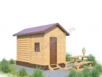 Баня 3×3 # каркасный предбанник №2 # с печью