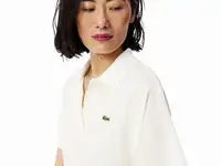 Женская рубашка-поло lacoste из струящегося хлопка loose fit, фотография 3