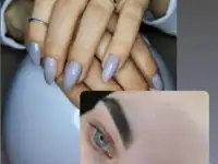 Гель лак. Брови.