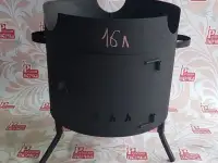 Печь под казан 16 л круглая с дверкой