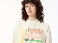 Женская короткая толстовка lacoste с капюшоном, фотография 3