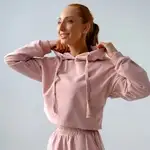 Укороченный худи - пудра m(44)