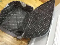 Большой серый  лёгкий  Комби - чемодан 70 x 50 x 20 см  8 колёс сбоку ! 4 снизу всего 12 колёс !  Три ручки !, фотография 7