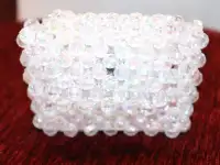 Эксклюзивная мини сумка ручной работы Нежно-Белый цвет, фотография 4