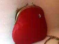 Маленькая сумочка красная кожаная Handmade, фотография 8