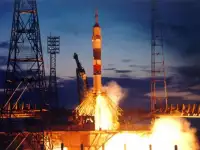 Байконур. Запуск космического корабля.