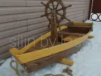 Лодка детская со штурвалом