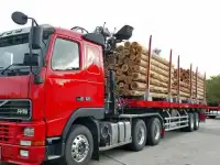 Услуги  лесовоза с манипулятором.