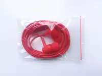 Наушники-вкладыши 1,15 м. mini-jack 3,5 мм. красные, фотография 3