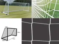 Сетка футбольная 7.5 x 2.5 x 1.2 x 2.5 м яч.