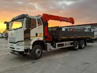 Бортовой автомобиль FAW 3250 с кран манипулятором, фотография 2