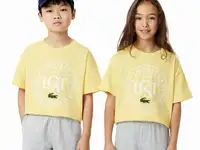Детская футболка lacoste из хлопка с принтом
