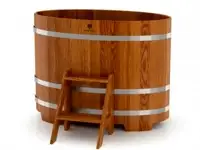 Купель для баниbentwood овальная 0,69х1,31х1,0м из дуба натурального