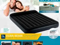 Новый надувной матрас с подголовником 203x152x25 см, фотография 5