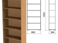 Шкаф, 800×384×1942 мм