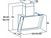 Каминная вытяжка cata valto 900 xgwh, фотография 2