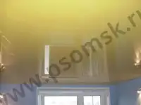 Глянцевый цветной натяжной потолок в Омске монтаж, фотография 7