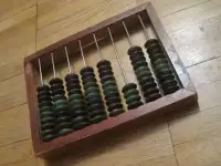 1964  Ретро  Счёты детские 18 x 13 см  окаймовка из массива дерева  в рабочем состоянии  самовывоз  Retro, фотография 4