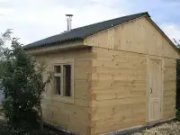 Строительство бани 4,0х4,0 м из бруса 100х150мм круглогодично