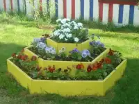 Грядки металлические, ограждения для клумб.