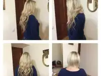 Наращивание на короткие волосы.