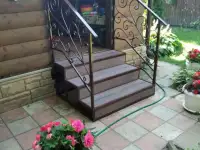 Крыльцо на металлокаркасе с ДПК, фотография 10