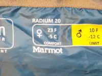 Спальник пуховой Marmot Radium 20 Long. Новый. Вес 1,23 кг., фотография 3