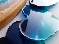 Прозрачная эпоксидная смола Epoxy River 1 кг для заливки столов и создания бижутерии, фотография 6