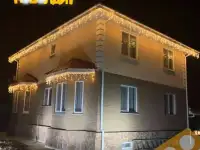 Праздничное оформление фасада дома  Ростов-на-Дону