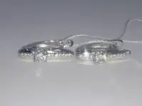 Серьги серебряные с фианитами