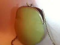 Маленькая сумочка кожаная оливковая handmade, фотография 4