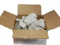 Камни для бани и сауны Горячий лед Кварцит белый колотый