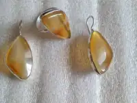 Элегантный комплект ( серьги кольцо ) СЕРДОЛИК, серебро 925