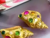 Винтажные клипсы ракушки