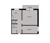 Квартира, 40,10 м², 6 эт., Советский, Джамбульская ул, 19кв, фотография 2