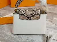 Женская сумка Louis Vuitton Capucines mini белая, фотография 9