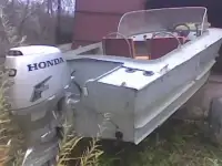 Продам лодку с мотором Хонда и транспортной тележкой
