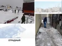 Уборка снега чистка крыш наледи, фотография 2