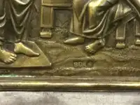 Старинный набор накладок для напрестольного Евангелия. Серебро 84, лицевое шитье. Кострома, XIX в., фотография 10