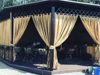 Шторы  для террас, беседок, веранд, дач.  Уличные шторы.