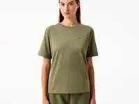 Женская футболка lacoste loose fit из мягкого хлопка