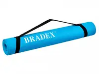 Коврик для йоги и фитнеса bradex sf 0693, 173*61*0,3 см, бирюзовый с переноской
