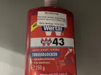Фиксатор резьбы анаэробный средней прочности Wertal W43 В наличии 15550 гр, фотография 2