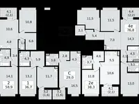 1-но комнатная квартира, 36,70 м², 7 эт., ЖК А101 Всеволожск, фотография 2