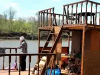 Сплав на двухэтажном плоту по реке Уфа, фотография 8